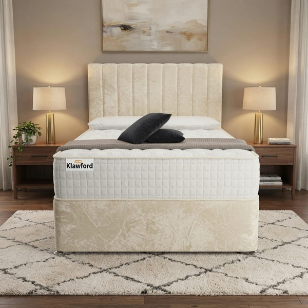 Panel Divan Bed - Cream