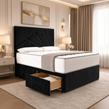 Klawford San Diego Divan Bed - Black