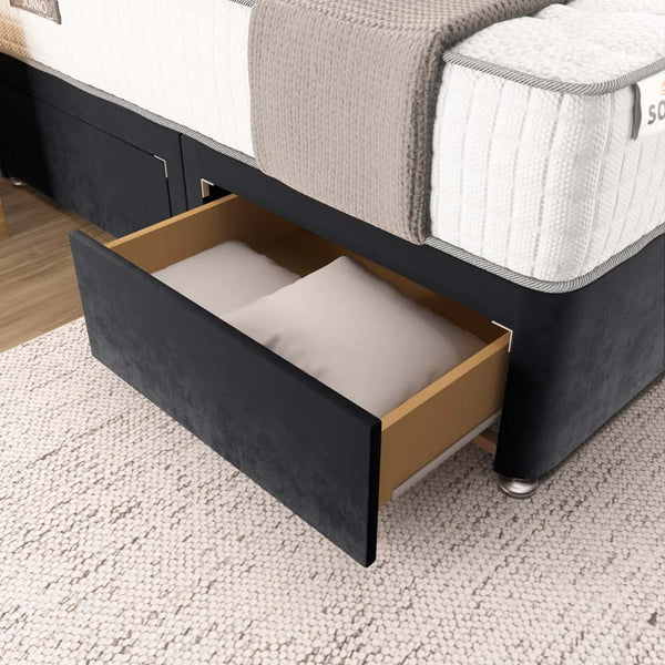 Panel Divan Bed - Black