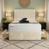 Panel Divan Bed - Cream