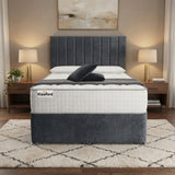 Panel Divan Bed - Grey