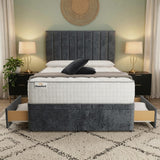 Panel Divan Bed - Grey
