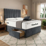 Panel Divan Bed - Grey