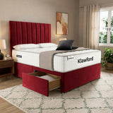Panel Divan Bed - Red