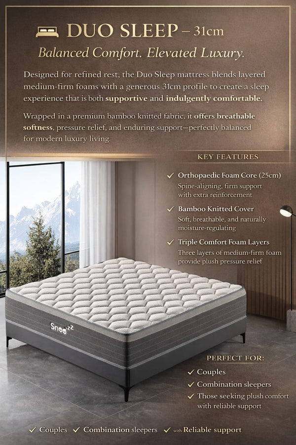 Klawford Duo Sleep - 31cm Premium Foam Mattress