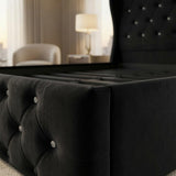 Alexander Wing Back Bed - Black