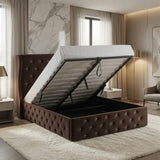 Alexander Wing Back Bed - Brown