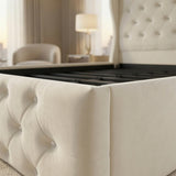 Alexander Wing Back Bed - Cream