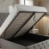 Alexander Wing Back Bed - Grey