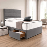 Klawford Athens Divan Bed - Grey
